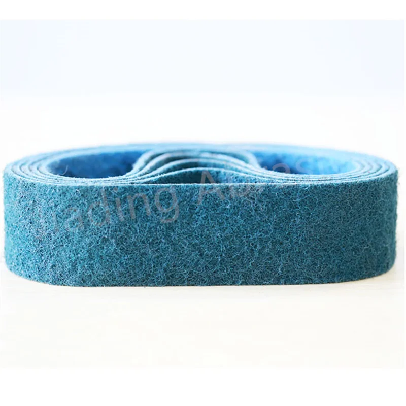 Nylon Blue Nonwoven 100mm Sanding Belts 75 X 457 For Drum Sander