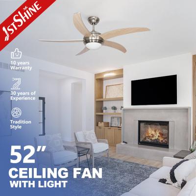 DC Motor 5 MDF Blades 6 Speed Remote Control 220 Volt Ceiling Fan with Lights 1stshine
