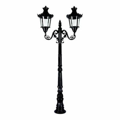 Dois braços de ferro fundido antiquado Polar de luz de areia de fundição post de lâmpada vitoriana