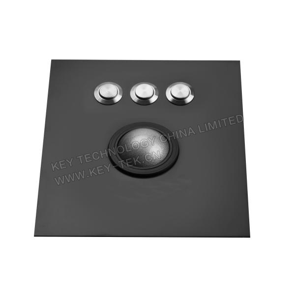 Waterproof Black Stainless Steel Trackball Pointing Device ESD Safe Operation
