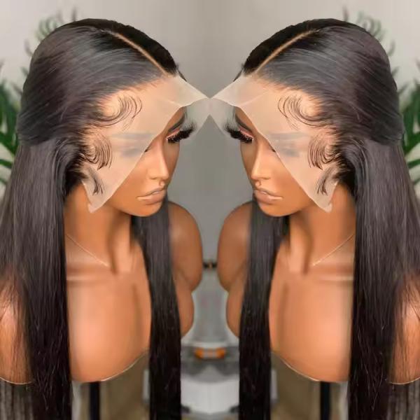 360 HD Lace Front Wig Bone Straight Human Hair Wig PrePlucked
