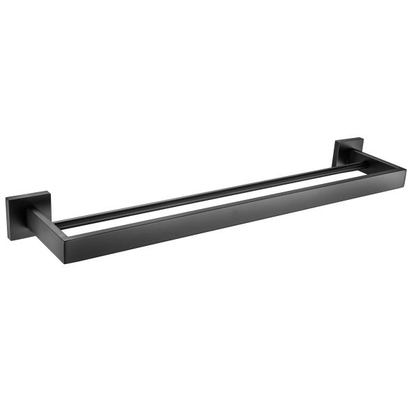 Double towel rail 83109-Square&Black &Brush color&Stainless steel 304& Bathroom Accessories &kitchen&Sanitary Hardware