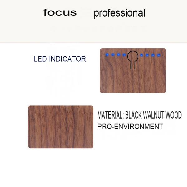 Rectangle Black Wooden Wireless Charger 6000mah Easy To Carry Fast Power Bank