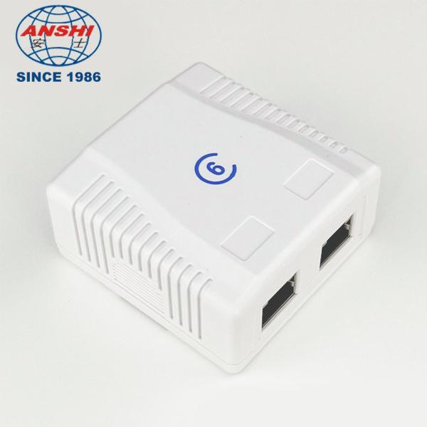 Double Port FTP Surface Mount Box CAT6 3U Gold Plating