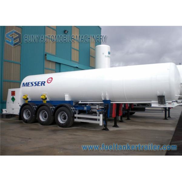 Q235 Carbon Steel 23.5 Ton LPG Tank Trailer 3 Axles With 12 Tires