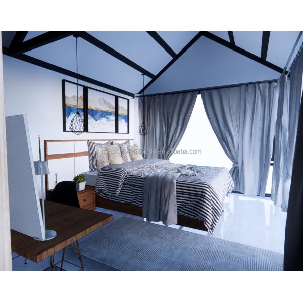 Experience the Ultimate Comfort in a 2-Bedroom Wooden House Hotel with Wall 50/75/100mm Wave Sandwich Panel