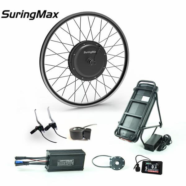High Speed 48V 1000W Ebike Kit Brushless Hub Motor With Lithium Battery