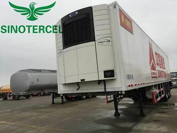 Semi-reboque refrigerado para alimentos congelados 39000kg Semi-reboque para vegetais