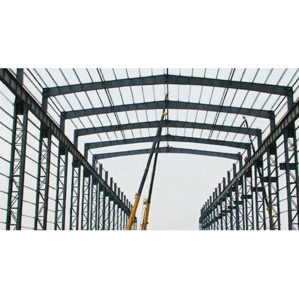Prefabricated Industry Corrugated Metal Roofing Heavy Light Structural Steel Frame Construction Warehouse