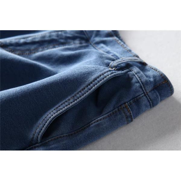 Micro Velvet Jersey Denim Blend Fabric 20 Oz Denim Fabric Knitted