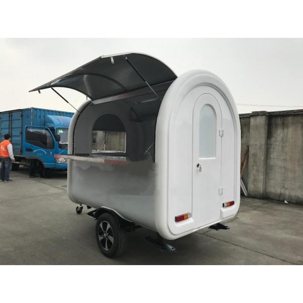 White Mobile Food Truck For Hot Dog Hamburger Ice Cream Food Van