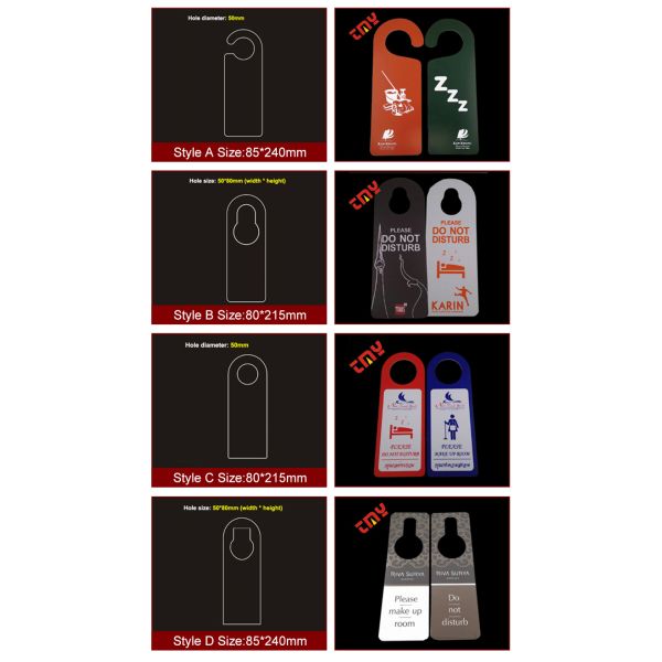 Custom Plastic PVC Door Hangers Flyers Logo Room Door Open House Sign Real Estate Agents For Hotel