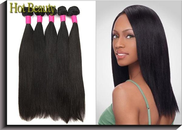 Silk Straight Natural Virgin Brazilian Hair , Unprocessed Human Hair 10-32 in Stock