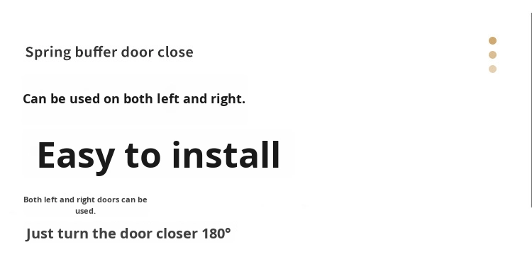 Silent Spring Automatic Door Closer Aluminum Alloy Wood Simple Design 180 Opening 50kg Capacity Household Hotel Use Normally