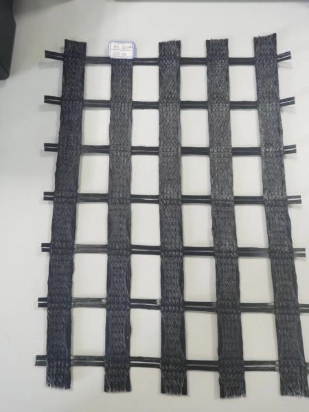 250-50 Kn/M PET Uniaxial Polyester Roadbed Reinforcement Geogrid For Road And Railway