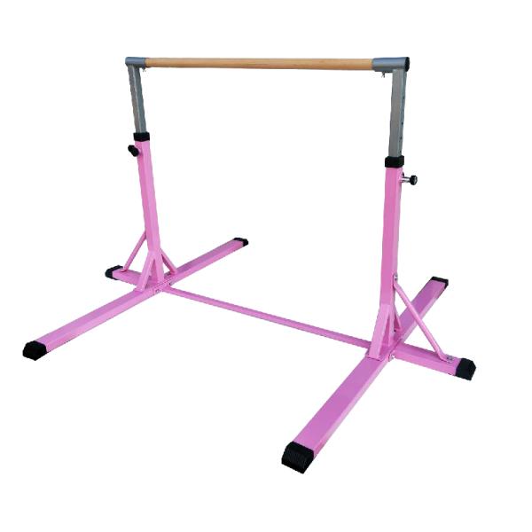 Customized Logo Availabled Ash Wood and Iron Gymnastics Kids Horizontal Bar for Home