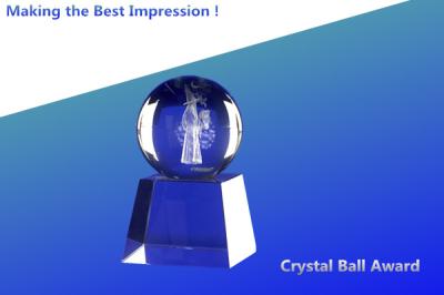 sphere award/crystal sphere award/crystal ball with base award/blank crystal trophy