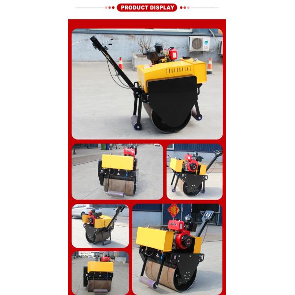 500 кг Маленький ходьба за дорогой ролик однобарабанный грунтовый асфальтовый компрессор для ремонта дороги