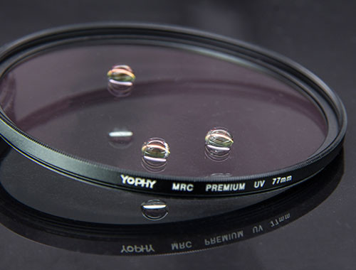 Simple Stylish Camera Lens UV Filters Black Optical Glass For Protecting Lens