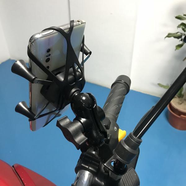360 Degree Motorcycle Gps Mounting Brackets , OEM Iphone X Motorcycle Mount