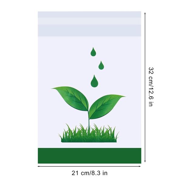 Biodegradable Disposable Car Trash Bags PLA Self Adhesive Portable Leak Proof Vomit Bags White Cartoon Trash Bags