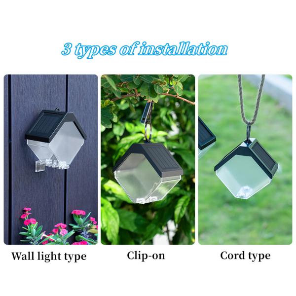 Solar Powered Ice Brick Chandelier Automatic and Waterproof for Outdoor Villa Hanging