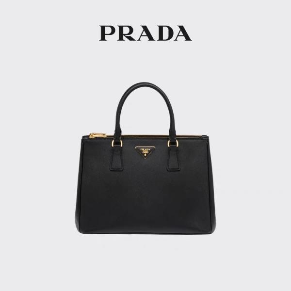 Meio marcado do saco das senhoras Prada Saffiano grande couro da galeria