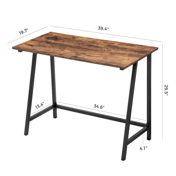 FSC Nordic Office Computer Desk Industrial Writing Table Wood Metal