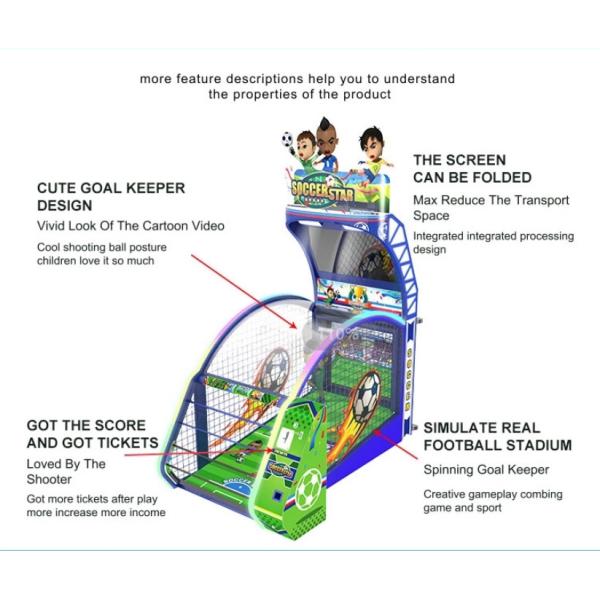 Metal Material Football Shooting Machine / Soccer Game Machine