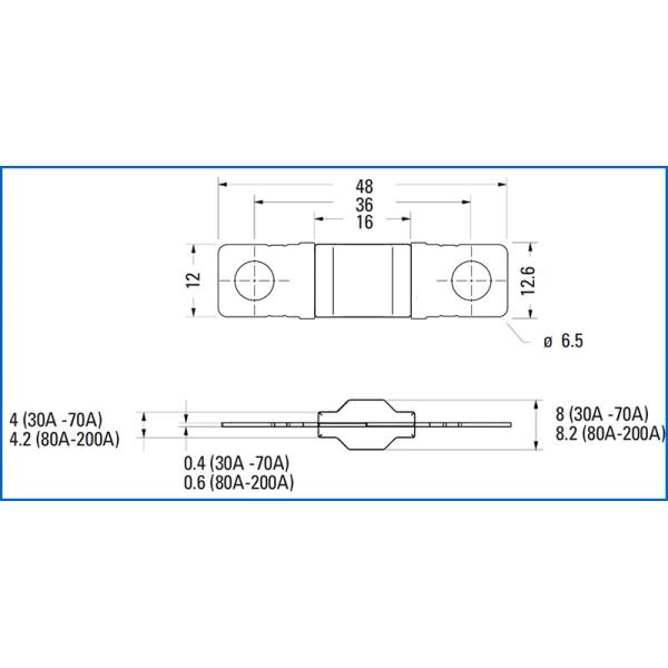 Автомобильные 04998 взрыватель M6 70V 100 Amp Littelfuse MIDI для газонокосилки SUVs тележек автомобилей