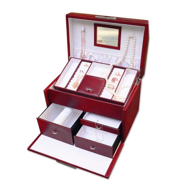 Large Mirror Luxury Jewelry Box For Chiristmas Gift Lightweight Easy To Use