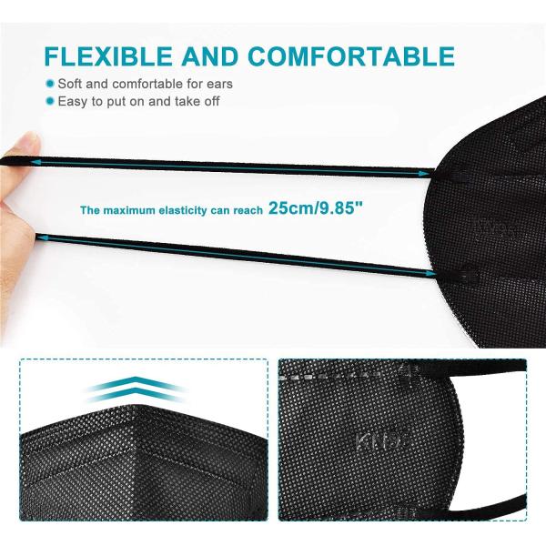 S&J 5 Layers Wholesales KN95 Disposable Respirator Face Dust Mask Indoor Personal Protection KN95 Mask Disposable Earloops