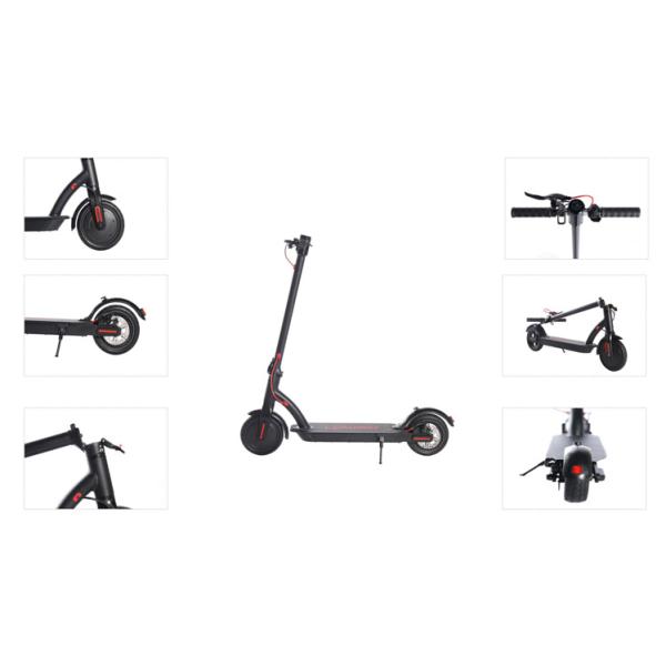 Black 2 Wheel Collapsible Electric Scooter 8.5 Inch CE Certificate