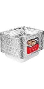 Household Aluminium Takeaway Containers Catering Party Meal Prep Freezer Drip Pans BBQ Potluck Holidays