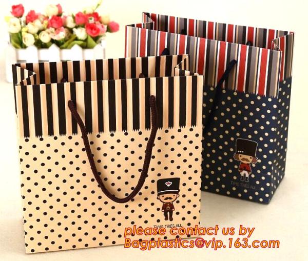 white craft paper rope handle paper shopping bags wholesale, high quality retail foldable hard cardboard paper shopping