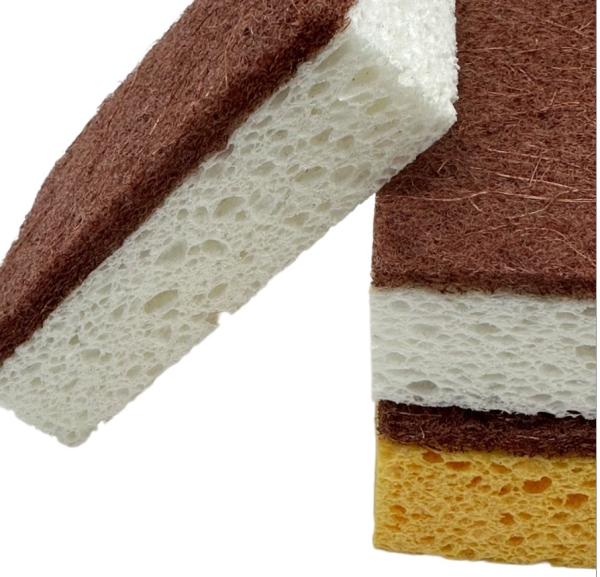 Natural Wood Pulp Dish Sponge for Non-Stick Pans