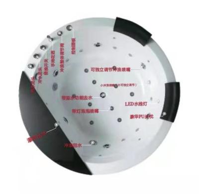 60 X 42 72 2 Person Drop In Whirlpool Tub With Heater Two Pillow Jacuzzi