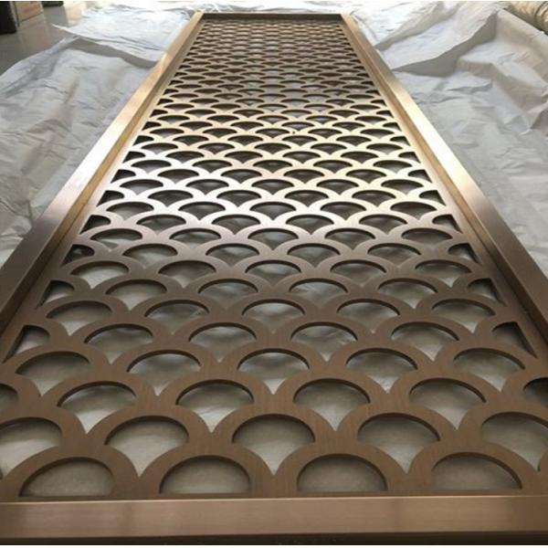 Pantalla decorativa del tabique del panel de Dubai del metal de lujo sola