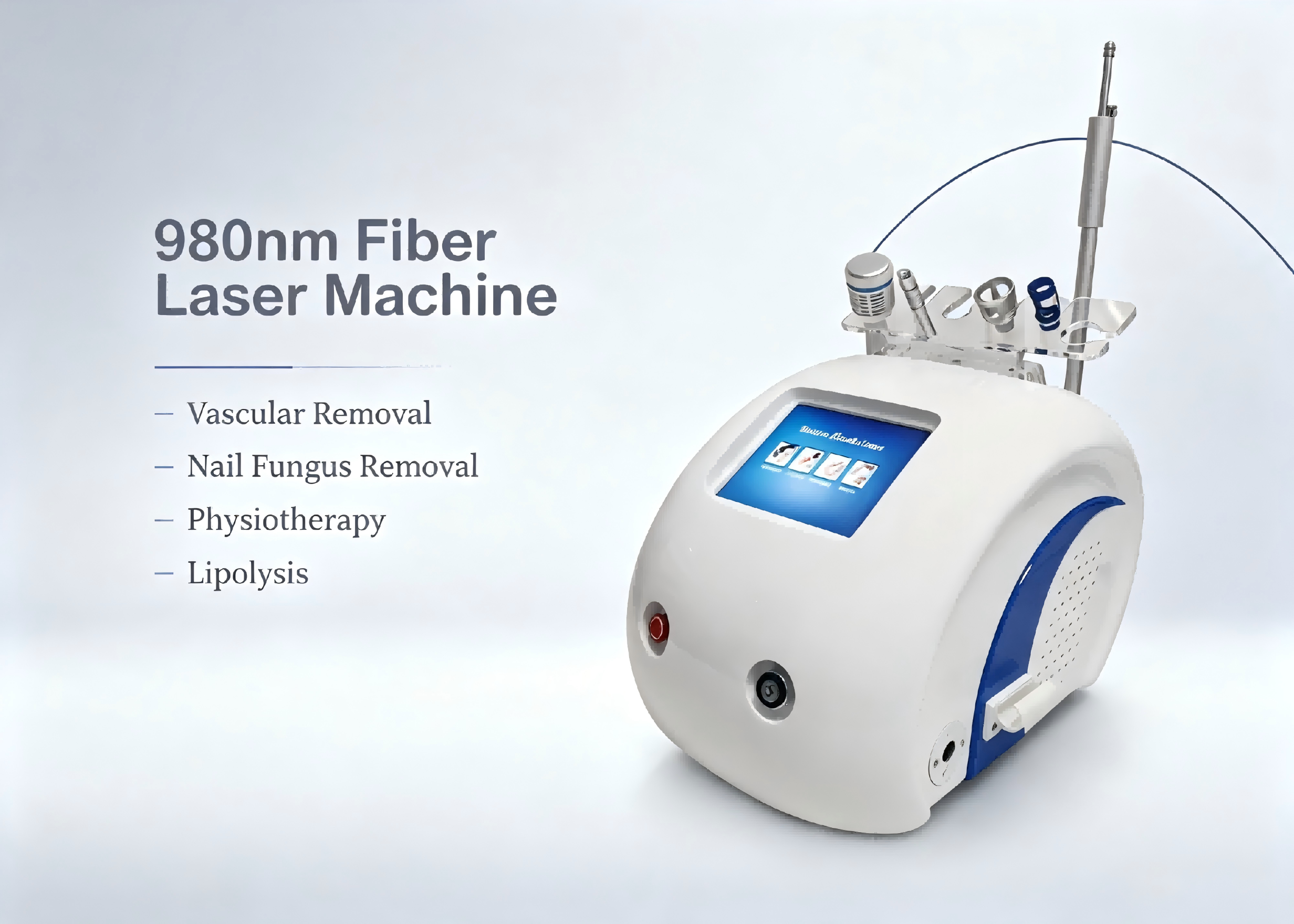 980nm Fiber Laser Beauty Machine for Multi Functional Treatment of Vascular Lesions Nail Fungus PainRelief and Lipolysis Therapy