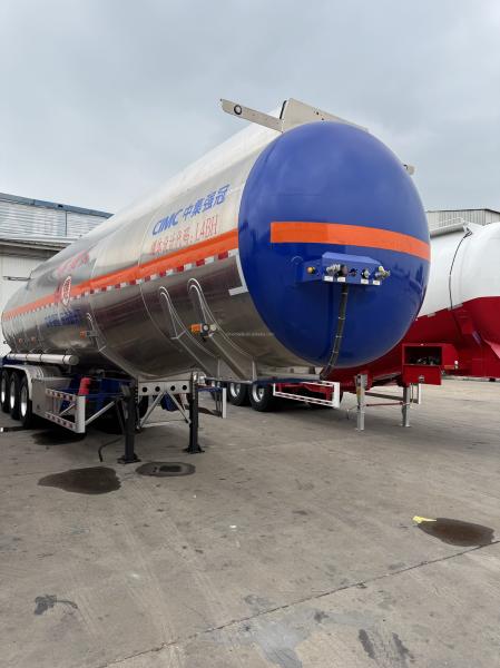 CIMC 3 axis new stainless steel iron chinese manufacturer 60000 liters with compartment oil fuel fluid tank semi trailer