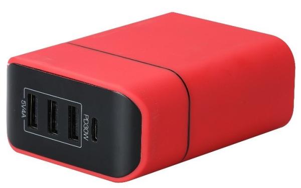 Travel Wall Plug USB Charger With  1PD 45W  3-USB 15W Over Current Protect