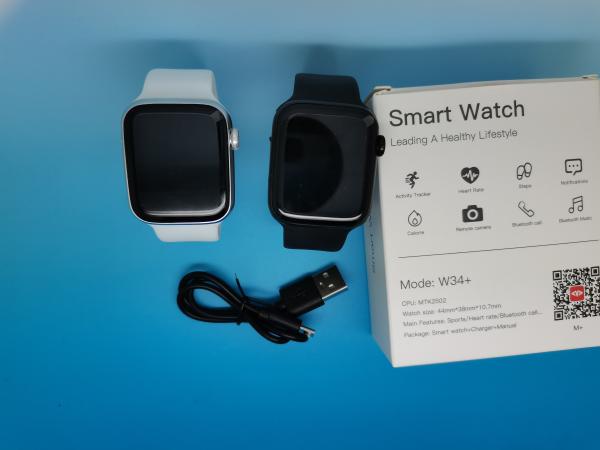 W34+ 1.75 Inch Fitness Pedometer Smartwatch Sport Bracelet