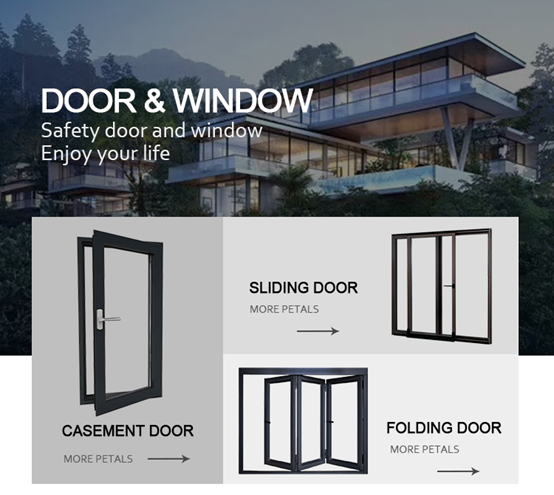 Residential aluminium white bifold doors Low E Glazed Soundproof