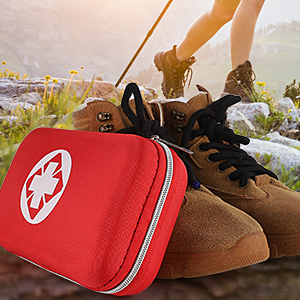 Essential Emergency Trauma Medical Supplies Packed Red Waterproof Box, Perfect For Car Home Office Travel Outdoor