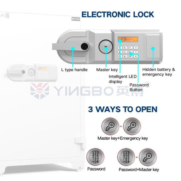 Fire Proof Box With Code Lock Key Lock Fireproof Safe For Documents Cash