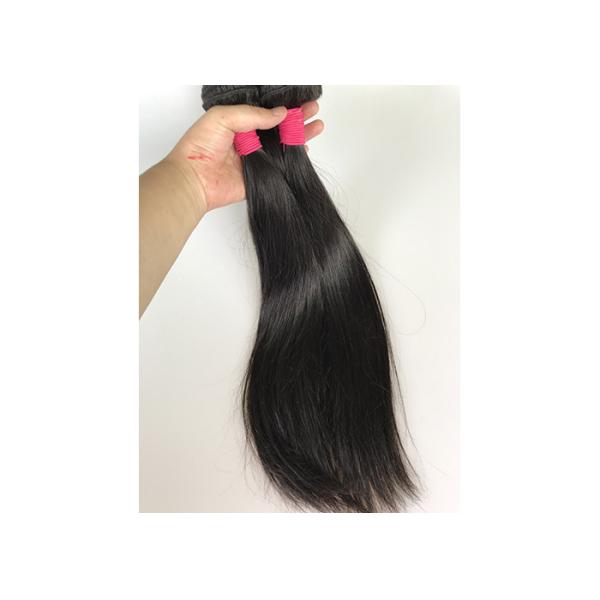 Girls Straight Peruvian Human Hair Weave / Natural Black Hair Extensions