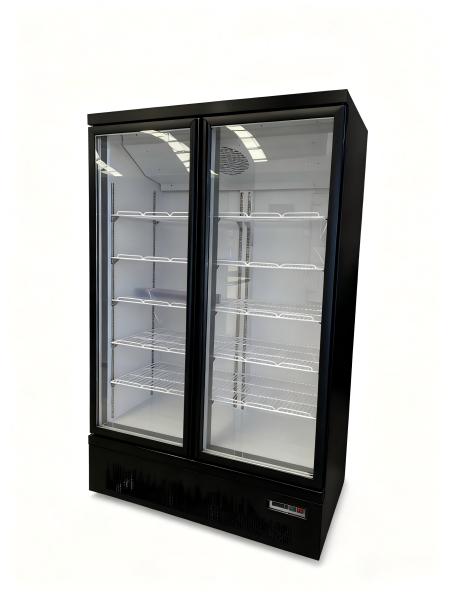 Commercial Upright Fridge 2 Glass Door Reach In Refrigerator Commercial Beverage Cooler