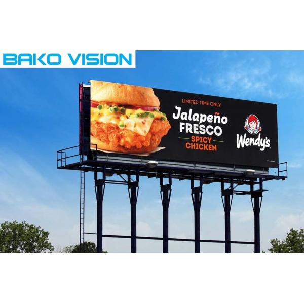 P8 P10 Waterproof Outdoor Fixed Digital LED Billboard Video Display Screen IP65 Full Color 6500 Nits For Advertising