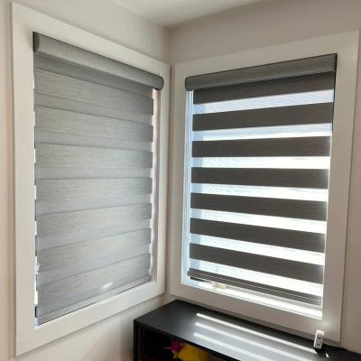 Janela de escritório interior Zebra Roller Blinds para dia e noite Manual Função de tipo aberto