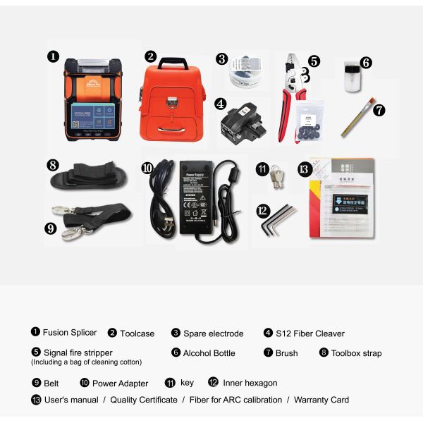 Optical Fiber Fusion Splicer Dawnergy Splicing Machine AI-9